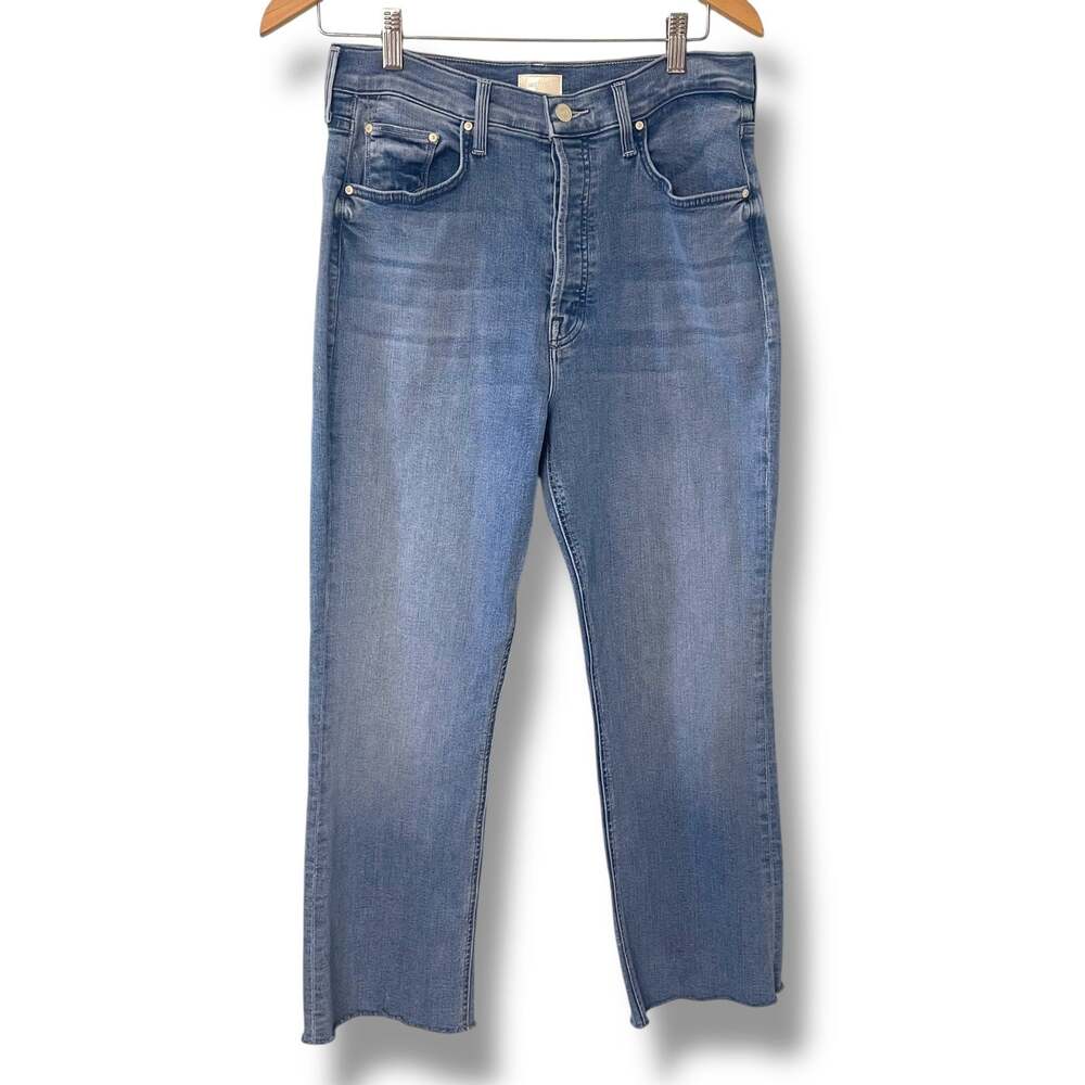 Mother Jeans Size 30 The Tripper Ankle Fray All Over the Map Wash Button Fly
